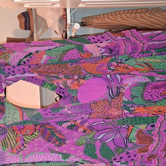 FARM Rio Vibrant Pink and Orange Floral Dress - Picture 4 of 8